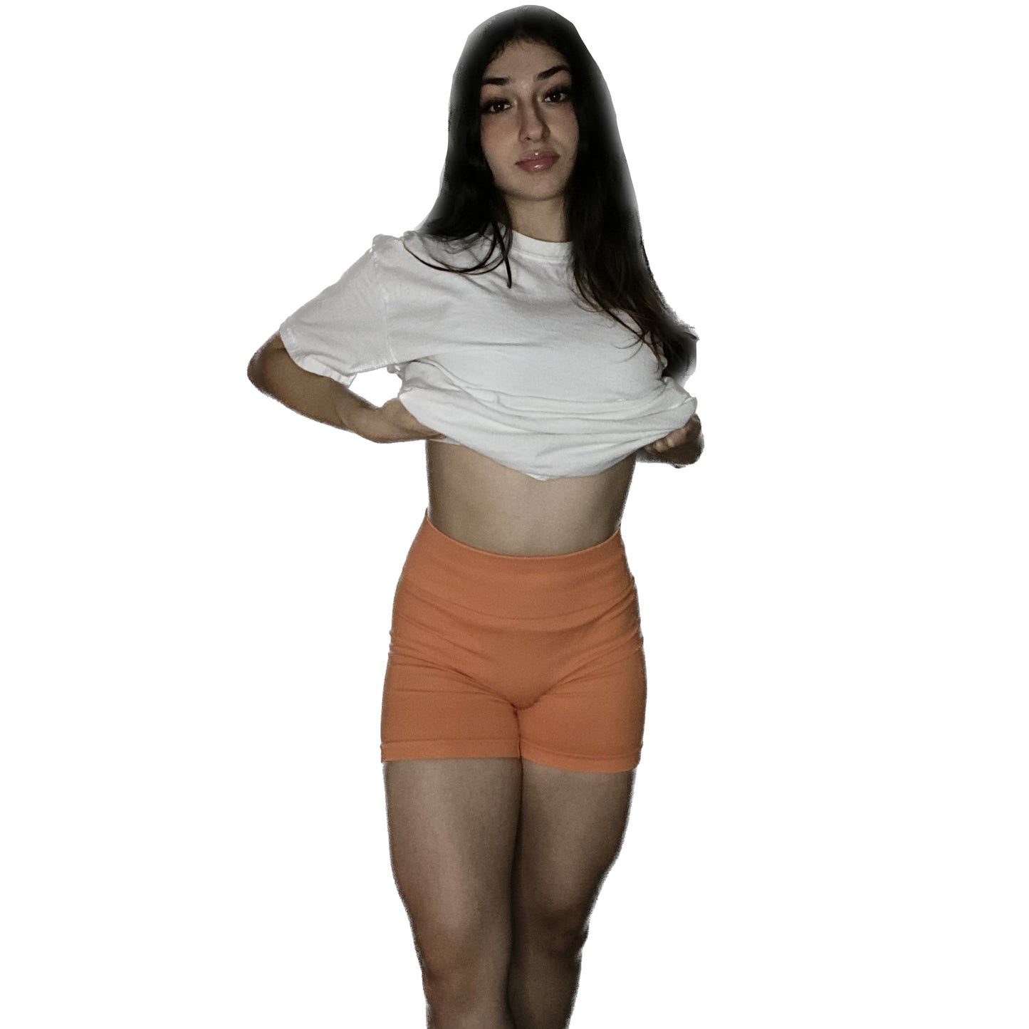 Peachy Scrunch Shorts 1.0 (Peach/Orange)